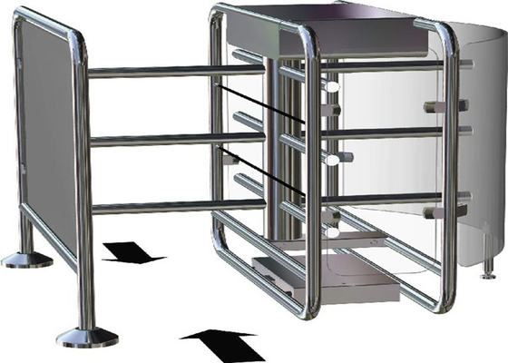 Electronic RFID Half Height Turnstile Barrier Gate With 90 Degree Rotating