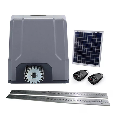 Gleichstrommotor Schiebetorantrieb Eingebaute Batterie 12 V / 9 Ah Solarpanel-Schnittstelle 800 kg