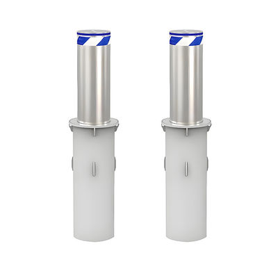 304 Stainless Steel LED Light Integrated High Security Automatic Hydraulic Rising Bollard