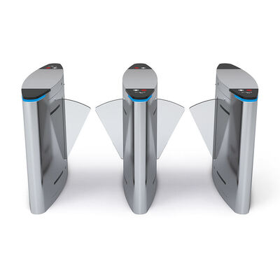 Hochgeschwindigkeits-Flap Barrier Gate mit 0,2s Gesichtserkennung 600mm Kanalbreite und Edelstahl 304 Konstruktion