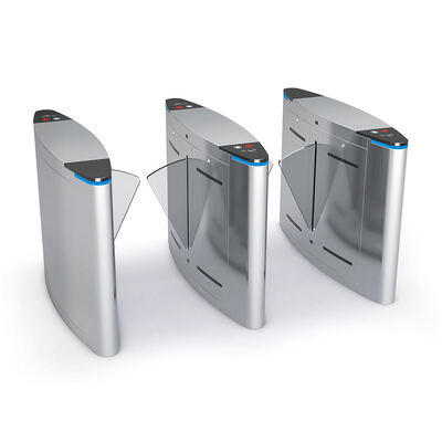 Hochgeschwindigkeits-BLDC-Motor Rückziehbare Klappenbarriere mit 0,5 Sekunden Öffnung und 304 Edelstahl Schrank