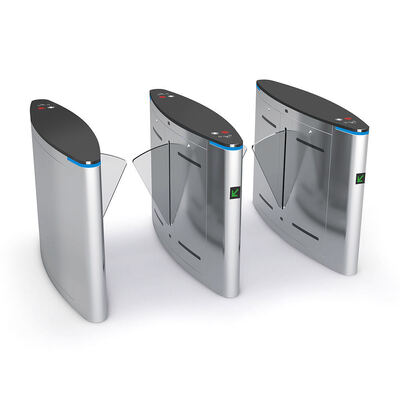 SS304 Material Klappen-Schranke mit RFID, Fingerabdruck- und Gesichtserkennung und 30 Personen/Min. Durchgangsgeschwindigkeit