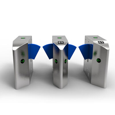Automatisches Turnstile Flap Barrier Gate mit 304 oder 316 Edelstahl Anti-Tailgating-Funktion und DC24V Motor