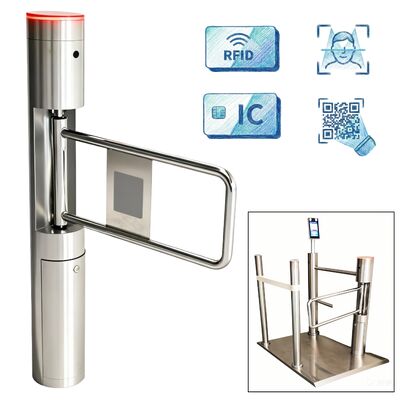 SS304 Rahmen Bürstenloser Motor Schwenk-Schranke mit Gesichtserkennung und Temperaturmessung