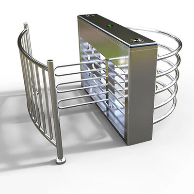 Halbhohe Drehkreuzanlage aus Edelstahl 304 mit 40W Stromverbrauch und einer Durchflussrate von 25-30 Personen/Minute für sichere Zugangskontrolle