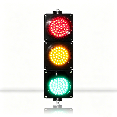 Straßenverkehrssicherheit Intelligente Anzeige 100mm Farbliche Linse LED-Straßenverkehrssignal mit 100000H LED-Lebensdauer und PC-Schalenmaterial