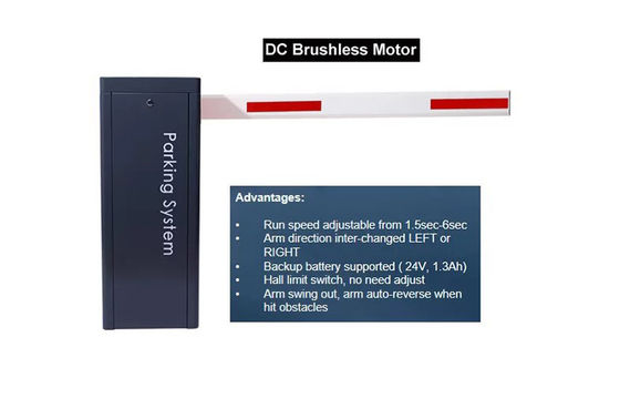 140 Watt automatische Parkbarriere mit 6M-Arm und IP44-Bewertung für sichere Parkplatz-Torsysteme
