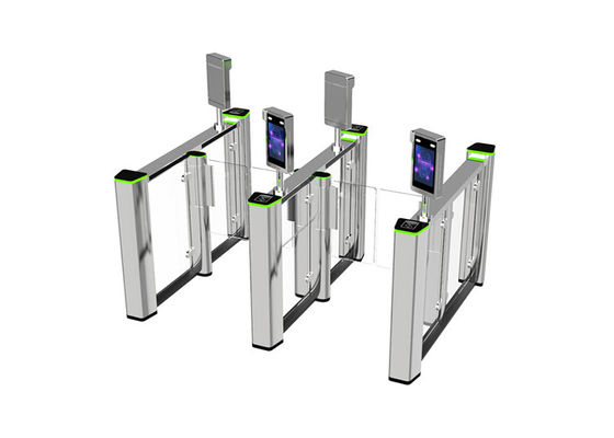 Gehärtetes Glas SS304 0.4S Fastlane Fußgänger-Schranken-Drehkreuz für stark frequentierte Bereiche