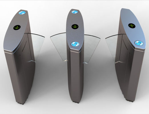 DC24V SS304 Hochgeschwindigkeits- 0.2S Flap Barrier Gate mit RS485 und einziehbarer Flap Barrier